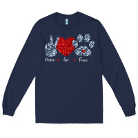 Navy Peace Love Paws Long Sleeve Tee - Bettercallsaul
