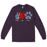 Plum Peace Love Paws Long Sleeve Tee - Bettercallsaul
