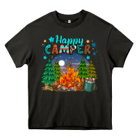 Asphalt happy camper Heavy Core Tee - MaliasSmallBusiness