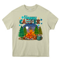 Mossy happy camper Heavy Core Tee - MaliasSmallBusiness