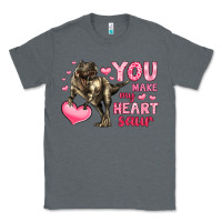 Charcoal Heather you make my heart saur Classic Tee - LillyAllenDesigns