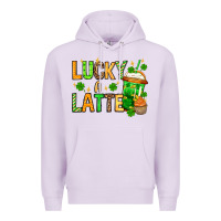 Lilac St. Patrick's Lucky a latte Premium Hoodie - OliviaCreatesArt