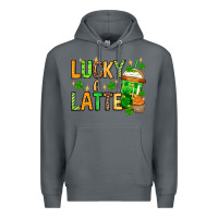 Rock St. Patrick's Lucky a latte Premium Hoodie - OliviaCreatesArt