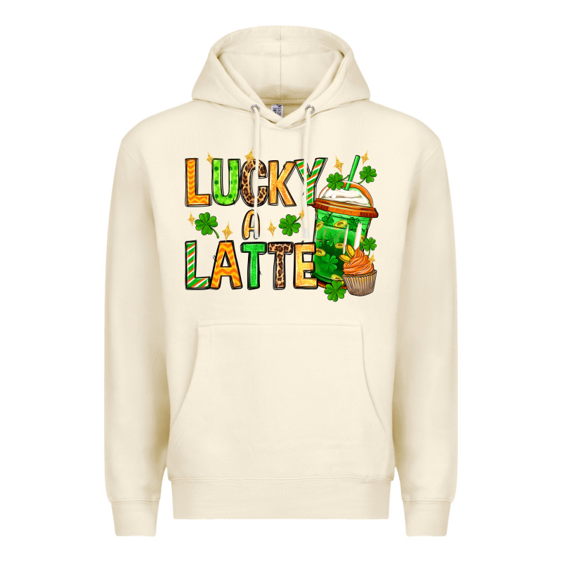 St. Patrick's Lucky A Latte Premium Hoodie by OliviaCreatesArt | Teevron