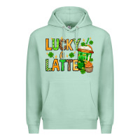 Seafoam St. Patrick's Lucky a latte Premium Hoodie - OliviaCreatesArt