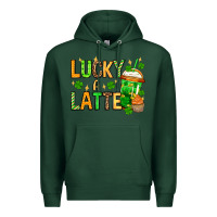 Sports Green St. Patrick's Lucky a latte Premium Hoodie - OliviaCreatesArt