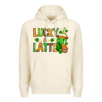 Tofu St. Patrick's Lucky a latte Premium Hoodie - OliviaCreatesArt