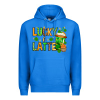 True Royal St. Patrick's Lucky a latte Premium Hoodie - OliviaCreatesArt