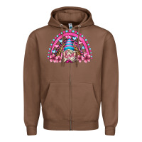 Chestnut valentine's day rainbow gnome olivia Zipper Hoodie - OliviaCreatesArt