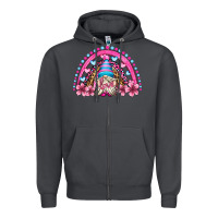 Smoke valentine's day rainbow gnome olivia Zipper Hoodie - OliviaCreatesArt