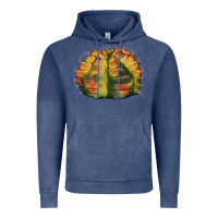Vintage Denim Gymnocalycium Variegated Cactus Vintage Hoodie - LillyAllenDesigns