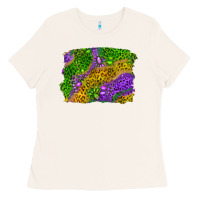 Bone mardi gras leopard gemstone background Ladies Tee - RanaPortraitStore