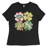 St Patricks Day Clover Ladies Tee | Teevron