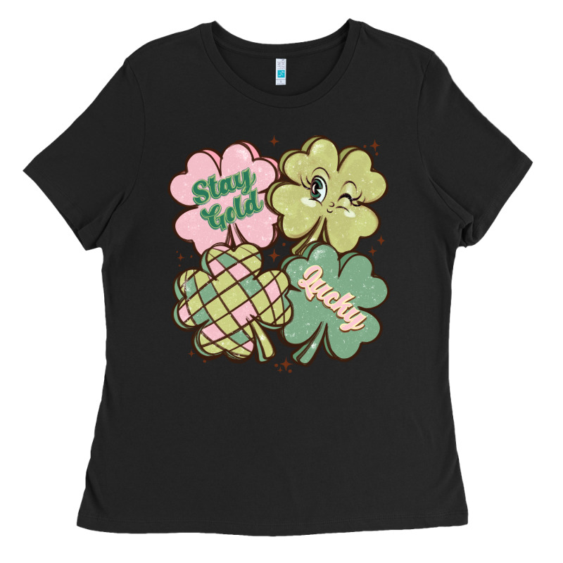 St Patricks Day Clover Ladies Tee by MaliasSmallBusiness | Teevron