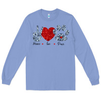 Colony Blue Peace Love Paws Long Sleeve Tee - Bettercallsaul