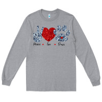 Heather Grey Peace Love Paws Long Sleeve Tee - Bettercallsaul