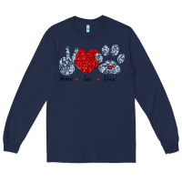 Navy Peace Love Paws Long Sleeve Tee - Bettercallsaul