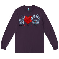 Plum Peace Love Paws Long Sleeve Tee - Bettercallsaul