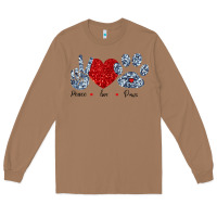 Toasted Coconut Peace Love Paws Long Sleeve Tee - Bettercallsaul