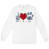 White Peace Love Paws Long Sleeve Tee - Bettercallsaul