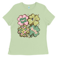 Matcha st patricks day clover Ladies Tee - MaliasSmallBusiness