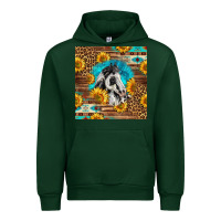 Forest Green western paint horse Urban Hoodie - LillyAllenDesigns