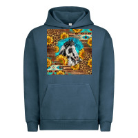 Pigment Midnight Navy western paint horse Urban Hoodie - LillyAllenDesigns