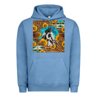 Pigment Pebble Blue western paint horse Urban Hoodie - LillyAllenDesigns