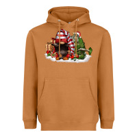 Meerkat christmas gnome and tree Heavyweight Hoodie - FaDigitalArtStudio