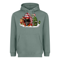 Sage christmas gnome and tree Heavyweight Hoodie - FaDigitalArtStudio