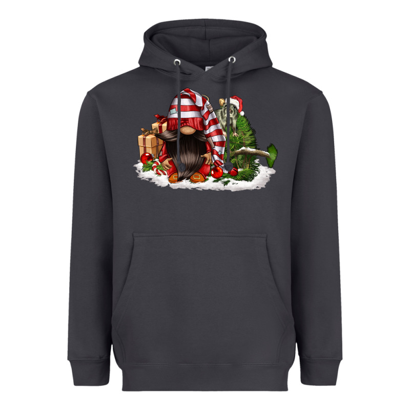 Christmas Gnome And Tree Heavyweight Hoodie by FaDigitalArtStudio | Teevron