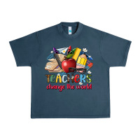 Midnight Navy teachers change the world Urban Heavy Tee - Artiststas