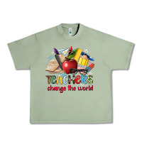 Oil Green teachers change the world Urban Heavy Tee - Artiststas