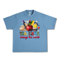 Pebble Blue teachers change the world Urban Heavy Tee - Artiststas
