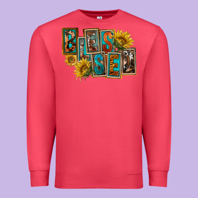 Western Blessed Premium Sweatshirt Designed By Fadigitalartstudio