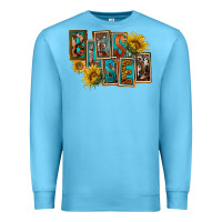 Ocean Blue Western Blessed Premium Sweatshirt - FaDigitalArtStudio