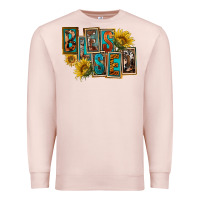 Pale Pink Western Blessed Premium Sweatshirt - FaDigitalArtStudio
