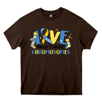 Chocolate Brown love dose count chromosomes Heavy Core Tee - MaliasSmallBusiness