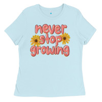 Baby Blue never stop growing Ladies Tee - MaliasSmallBusiness