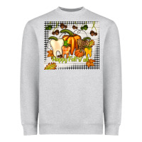 Heather Grey happy fall y'all teeth Heavyweight Sweatshirt - TumblerDesignByShophia
