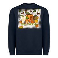 Navy happy fall y'all teeth Heavyweight Sweatshirt - TumblerDesignByShophia