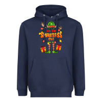 Navy im the smartass elf Heavyweight Hoodie - FaDigitalArtStudio