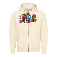Sandshell love with cow olivia Zipper Hoodie - OliviaCreatesArt