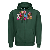 Sports Green love with cow olivia Zipper Hoodie - OliviaCreatesArt