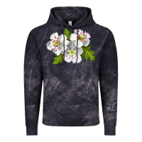 Cloud Black Hawthorn Flower Vintage Hoodie - LillyAllenDesigns