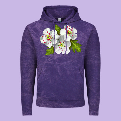 Hawthorn Flower Vintage Hoodie Designed By Lillyallendesigns