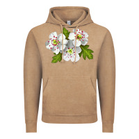 Vintage Coffee Hawthorn Flower Vintage Hoodie - LillyAllenDesigns