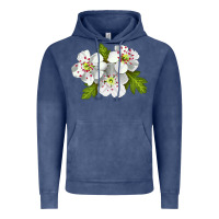 Vintage Denim Hawthorn Flower Vintage Hoodie - LillyAllenDesigns