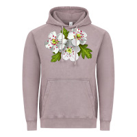 Vintage Zinc Hawthorn Flower Vintage Hoodie - LillyAllenDesigns