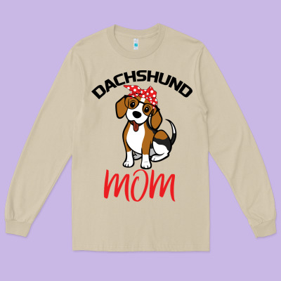 Dachshund Mom Long Sleeve Tee Designed By Bettercallsaul